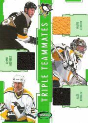 2002-03 Parkhurst Teammates #TT14 Mario Lemieux/Johan Hedberg/Alexei Kovalev
