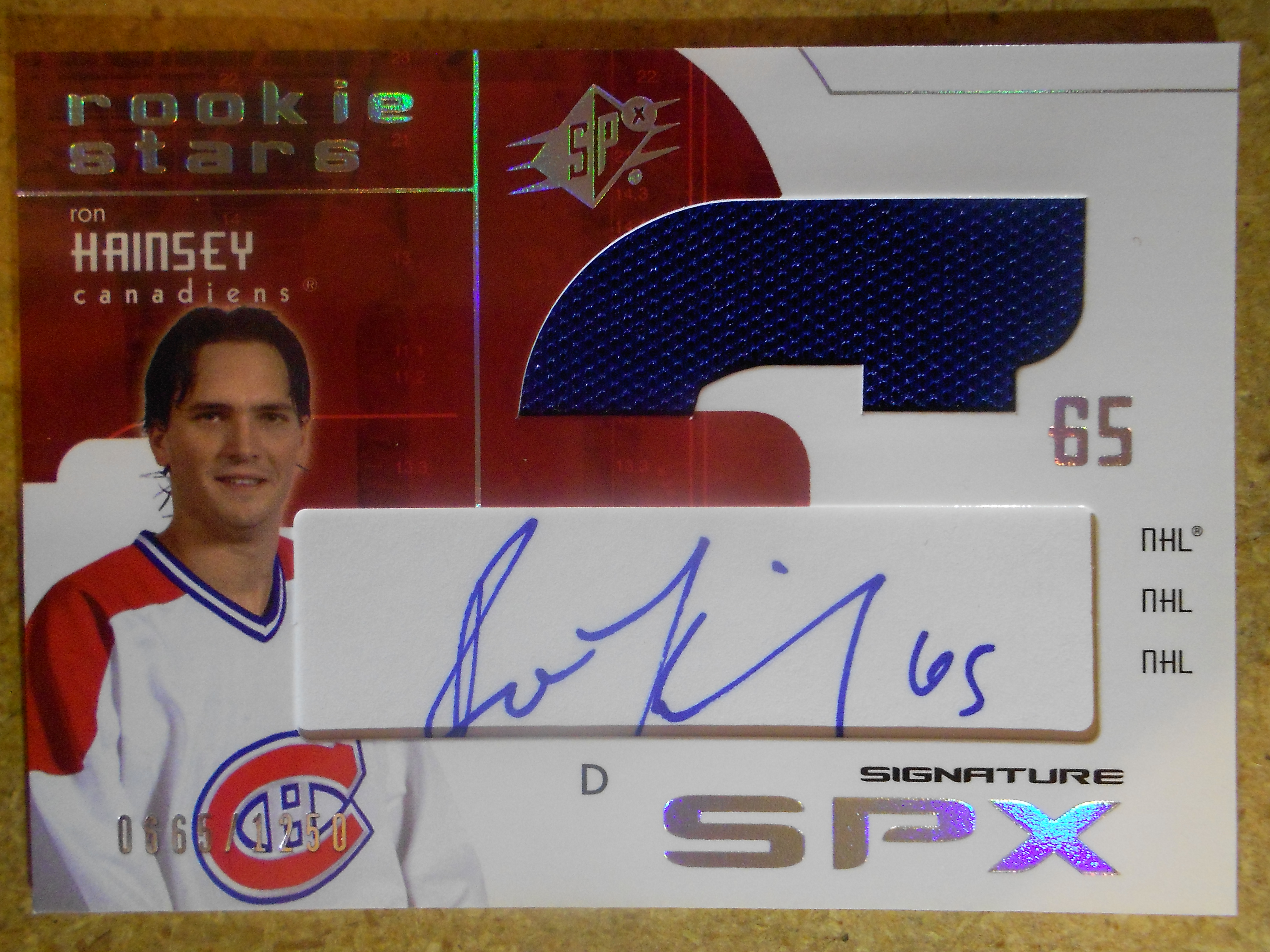 2002-03 SPx #153 R.Hainsey JSY AU/1250 RC
