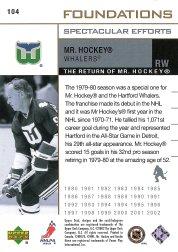 2002-03 UD Foundations #104 Gordie Howe SE back image
