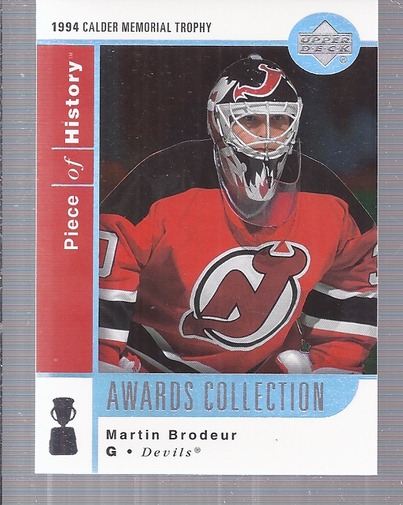 2002-03 UD Piece of History Awards Collection #AC18 Martin Brodeur