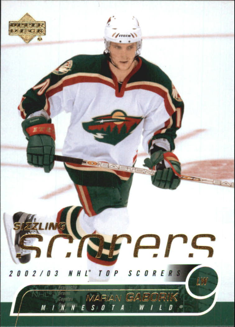 2002-03 Upper Deck Sizzling Scorers #SS9 Marian Gaborik
