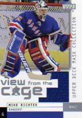 2002-03 UD Mask Collection View from the Cage Jerseys #VMR Mike Richter