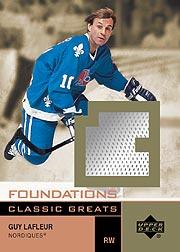 2002-03 UD Foundations Classic Greats #GGL Guy Lafleur