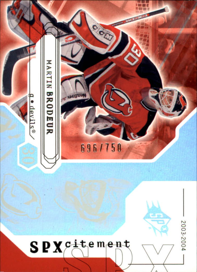 2003-04 SPx #155 Martin Brodeur Xcite
