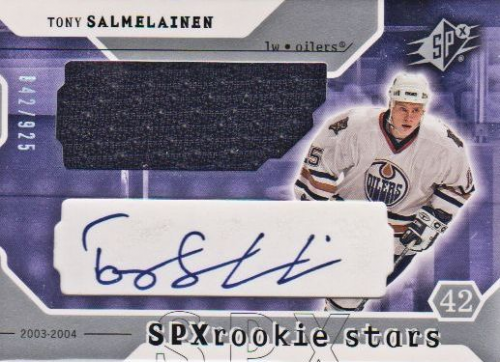 2003-04 SPx #229 Tony Salmalainen JSY AU/925 RC