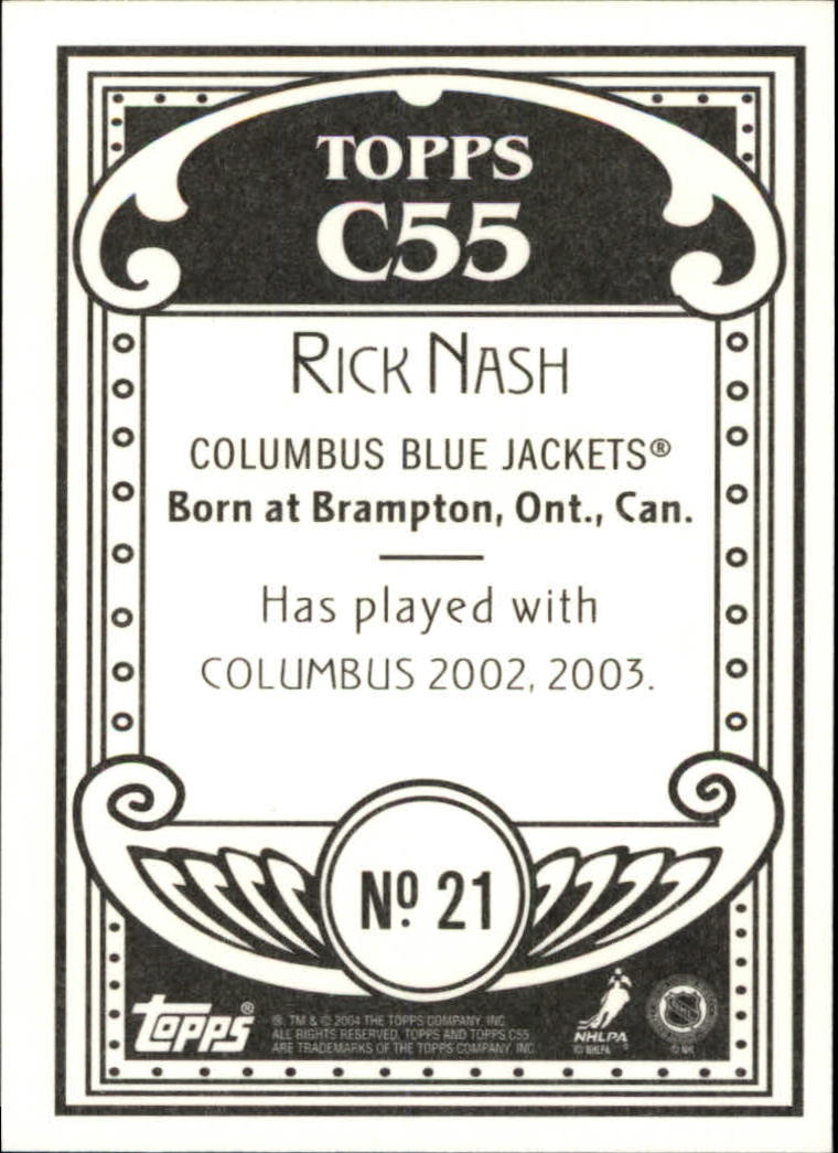 2003-04 Topps C55 #21 Rick Nash back image
