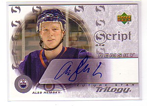 2003-04 Upper Deck Trilogy Scripts #S1AH Ales Hemsky