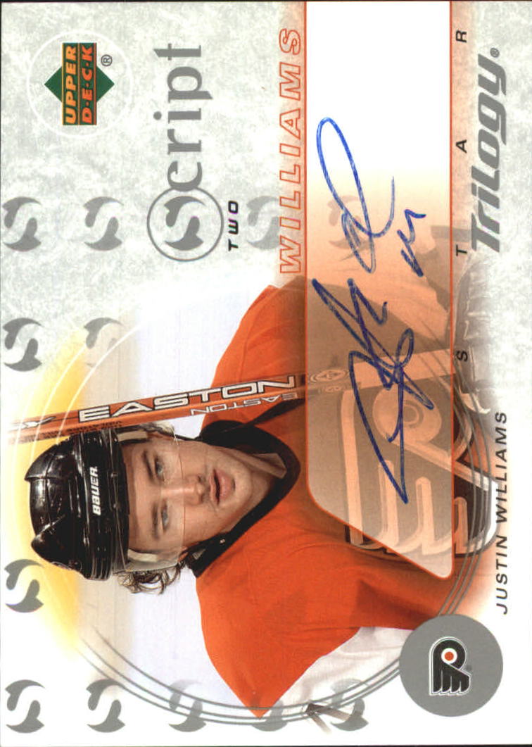 2003-04 Upper Deck Trilogy Scripts #S2JW Justin Williams