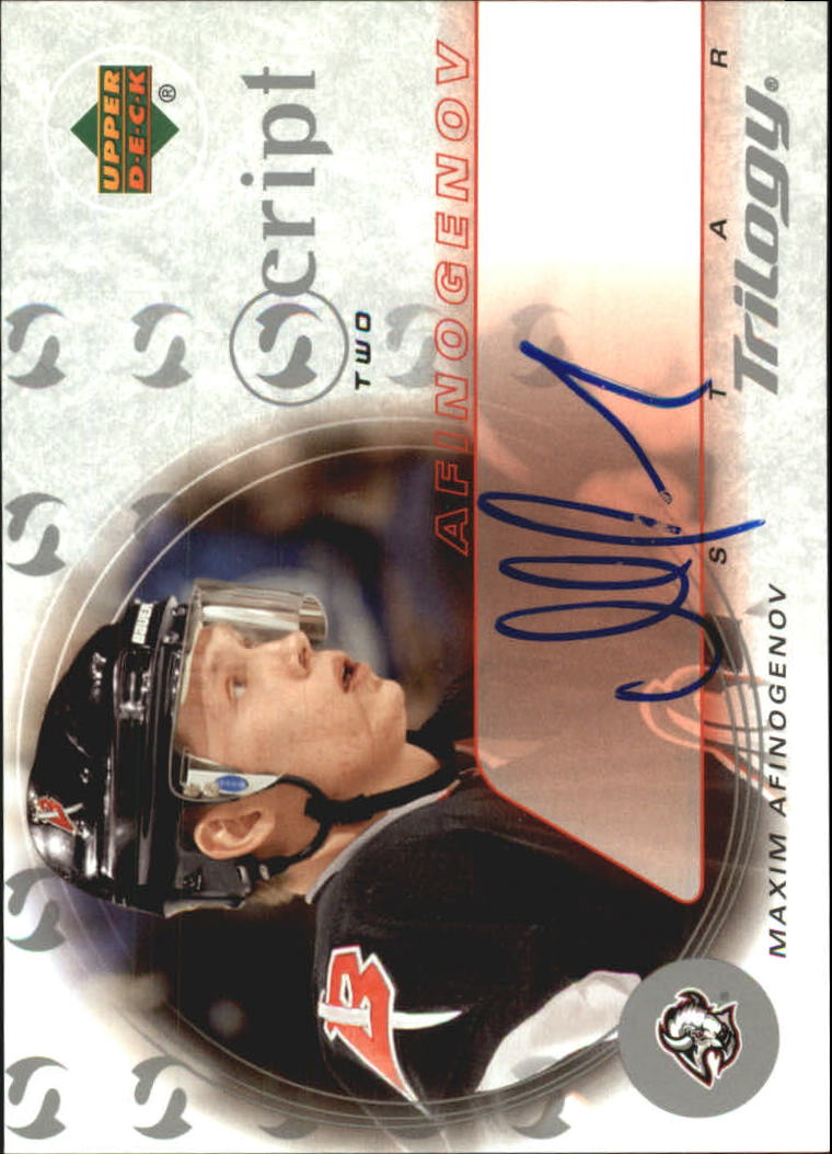 2003-04 Upper Deck Trilogy Scripts #S2MA Maxim Afinogenov