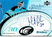 2003-04 Upper Deck Ice Under Glass Autographs #UGMB Martin Brodeur