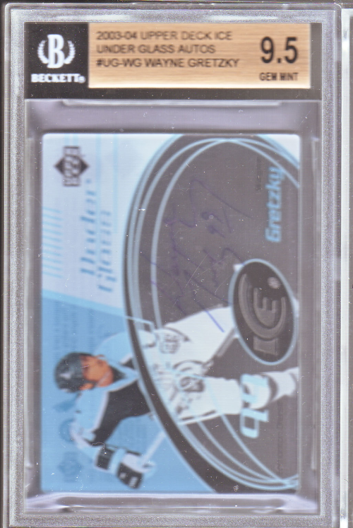 2003-04 Upper Deck Ice Under Glass Autographs #UGWG Wayne Gretzky