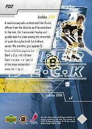 2003-04 Upper Deck Performers #PS12 Bobby Orr back image