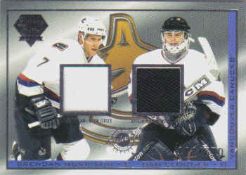 2003-04 Pacific Luxury Suite #49A Brendan Morrison JSY/Dan Cloutier JSY
