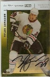 2003-04 ITG Used Signature Series Autographs Gold #TA Tyler Arnason