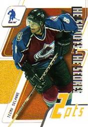 2003-04 BAP Memorabilia He Shoots-He Scores Points #13 Teemu Selanne 2 Pts.