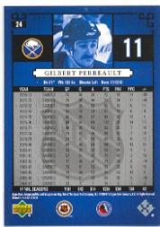 2004-05 UD Legends Classics #24 Gilbert Perreault back image