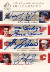 2004-05 SP Authentic Octographs #OSART Wayne Gretzky/Gordie Howe/Guy Lafleur/Jarome Iginla/Stan Mikita/Marcel Dionne/Bryan Trottier/Martin St. Louis