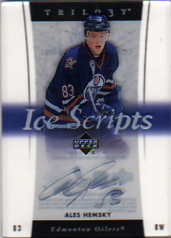 2005-06 Upper Deck Trilogy Ice Scripts #ISAH Ales Hemsky