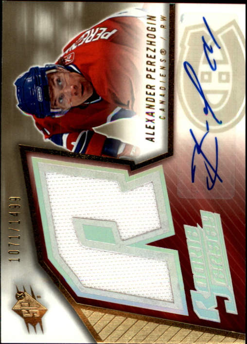2005-06 SPx #161 Alexander Perezhogin JSY AU RC