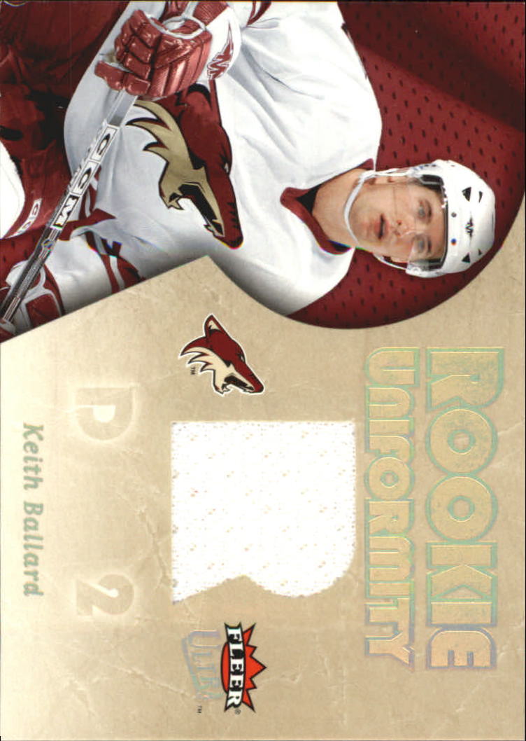 2005-06 Ultra Rookie Uniformity Jerseys #RUKB Keith Ballard