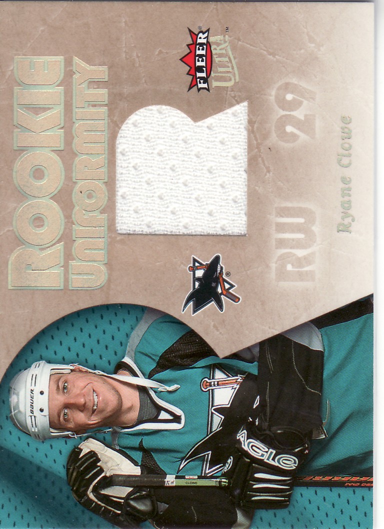 2005-06 Ultra Rookie Uniformity Jerseys #RURC Ryane Clowe