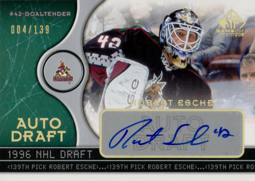 2005-06 SP Game Used Auto Draft #ADRE Robert Esche/139
