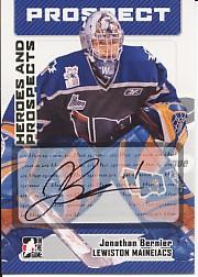 2006-07 ITG Heroes and Prospects Autographs #AJB1 Jonathan Bernier