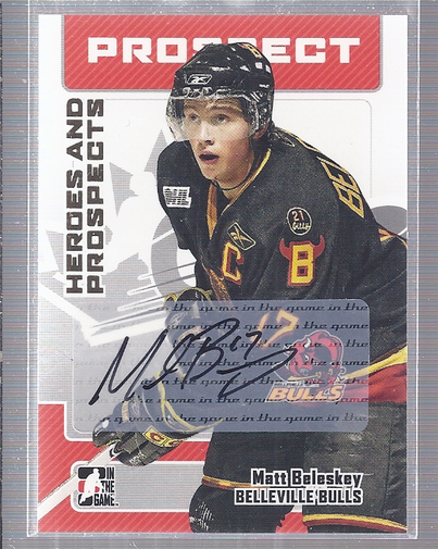2006-07 ITG Heroes and Prospects Autographs #AMBL Matt Beleskey