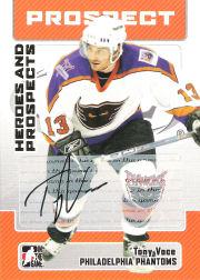 2006-07 ITG Heroes and Prospects Autographs #ATV Tony Voce