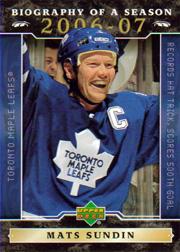 2006-07 Upper Deck Biography of a Season #BOS3 Mats Sundin