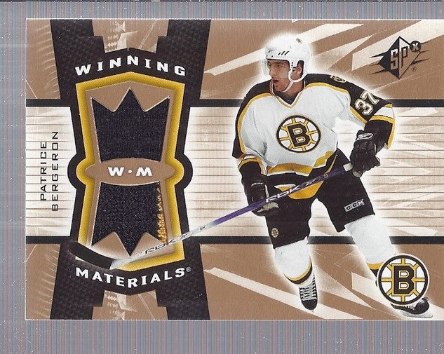2006-07 SPx Winning Materials #WMPB Patrice Bergeron