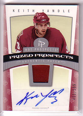 2006-07 Hot Prospects #127 Keith Yandle JSY AU RC