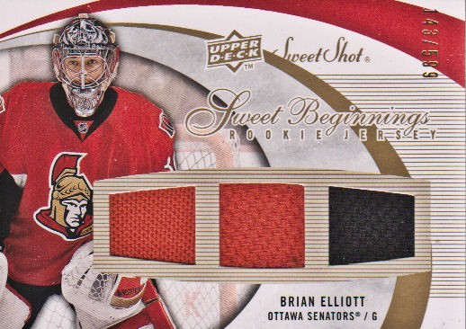 2007-08 Sweet Shot #134 Brian Elliott JSY RC