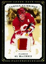 2008-09 UD Masterpieces Canvas Clippings Green #CCAM1 Al MacInnis