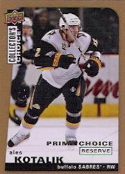 2008-09 Collector's Choice Prime Reserve Gold #2 Ales Kotalik