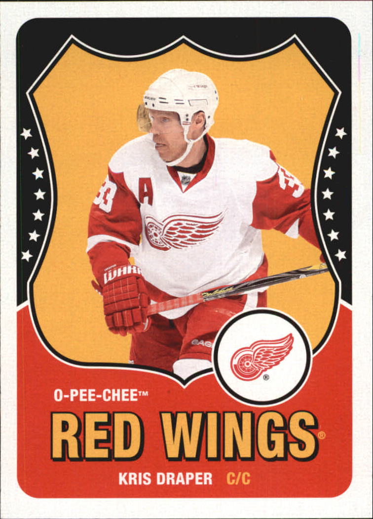 pee-chee retro #214 kris draper     front     back sport: hockey