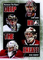 2010-11 Between The Pipes Deep In The Crease #DC06 Cam Ward/Justin Peters/Justin Pogge/Mike Murphy