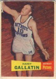 1957-58 Topps #62 Harry Gallatin DP RC
