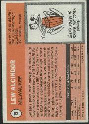 1970-71 Topps #75 Lew Alcindor back image