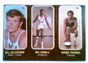 1971-72 Topps Trios #7A Bill Melchionni SP/8A Mel Daniels/9A Donnie Freeman