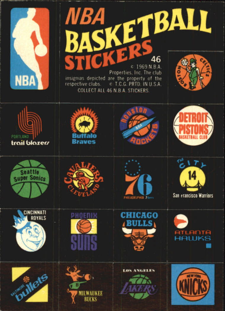 1971-72 Topps Trios #46 NBA Team QP/Logo Stickers
