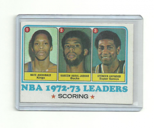 1973-74 Topps #153 Nate Archibald/Kareem Abdul-Jabbar/Spencer Haywood LL