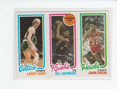 1980-81 Topps #94 34 Larry Bird/164 Bill Cartwright TL/23 John Drew