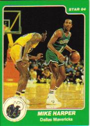 1984-85 Star Arena #B6 Derek Harper UER/(Mike Harper on both/sides with Mike's birthdate ,etc.)