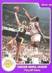 1985 Star Kareem Abdul-Jabbar #4 Kareem Abdul-Jabbar/Playoff Stats
