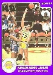 1985 Star Kareem Abdul-Jabbar #8 Kareem Abdul-Jabbar/NBA MVP 76/77/80