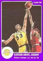 1985 Star Kareem Abdul-Jabbar #11 Kareem Abdul-Jabbar/World Champs 80/82/85