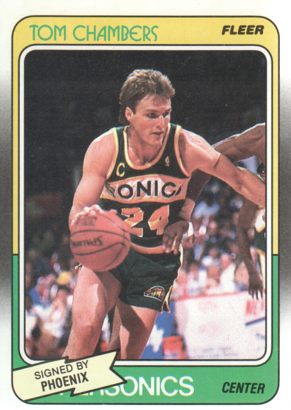 1988-89 Fleer #106 Tom Chambers/(Born 6/2/59, should be 6/21/59)