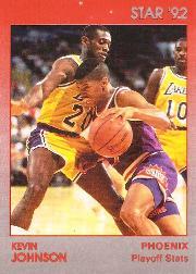 1990 Star Kevin Johnson #3 Kevin Johnson/Playoff Stats