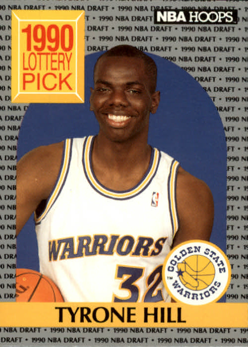 1990-91 Hoops #400 Tyrone Hill LS RC